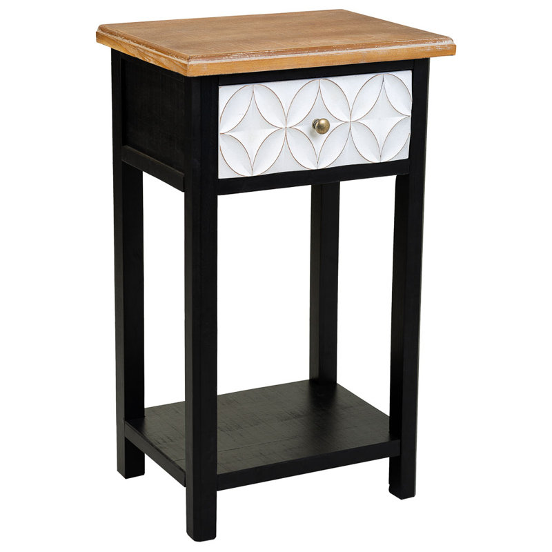 Sparnall 48cm W Manufactured Wood Bedside Table
