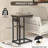 Side Table With Charging Station, C-Shape End Table With Dual USB-C Ports And Outlets, Couch Table, Bedside Table For Small Spaces, Living Room, Bedroom (Rustic Brown)-461950163