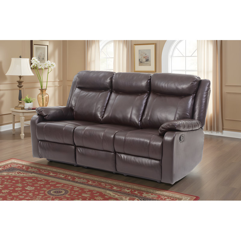 Canapé inclinable Saini, Marron foncé
