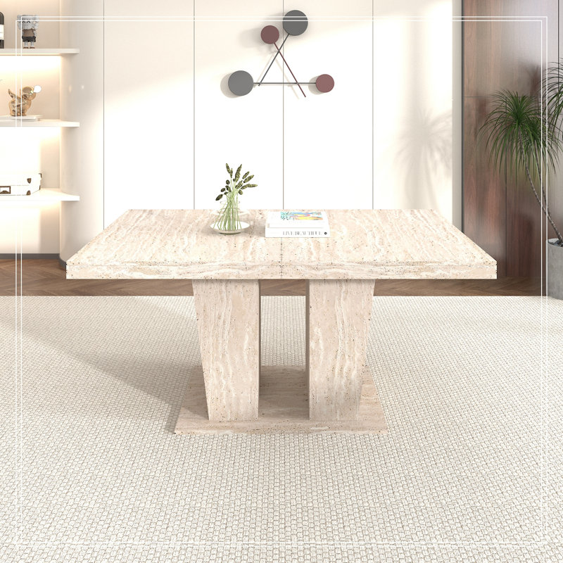 Skopelos rectangulaire extensible avec base robuste, Beige