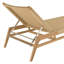 Natural Teak And Synthetic Sunlounger