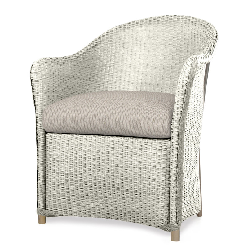 Weekend Retreat Outdoor Dining Armchair, Canvas Birdseye Sunbrella® Canvas, Linen
