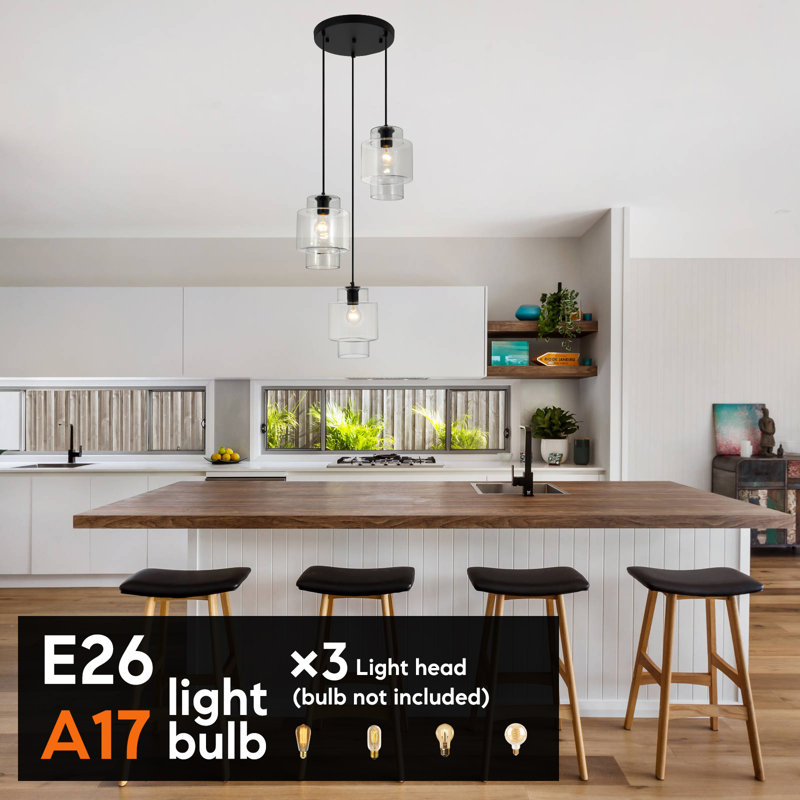 3-light Dimmable Cluster Pendant