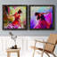 Danseuse - ensemble de 2 peintures sur toile encadrées-883619128-883619129