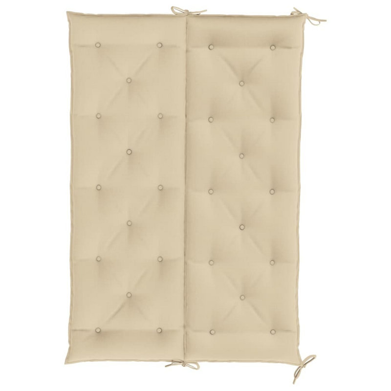 Claire 2Pc Outdoor Cushion For Bench, Tufted Oxford Fabric, Beige, 59.1" W x 39.4" D