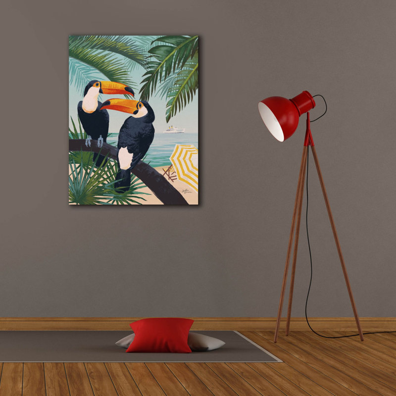 «Welcome To Paradise» par Janelle Penner, H 34 po x l 26 po x P 1,5 po