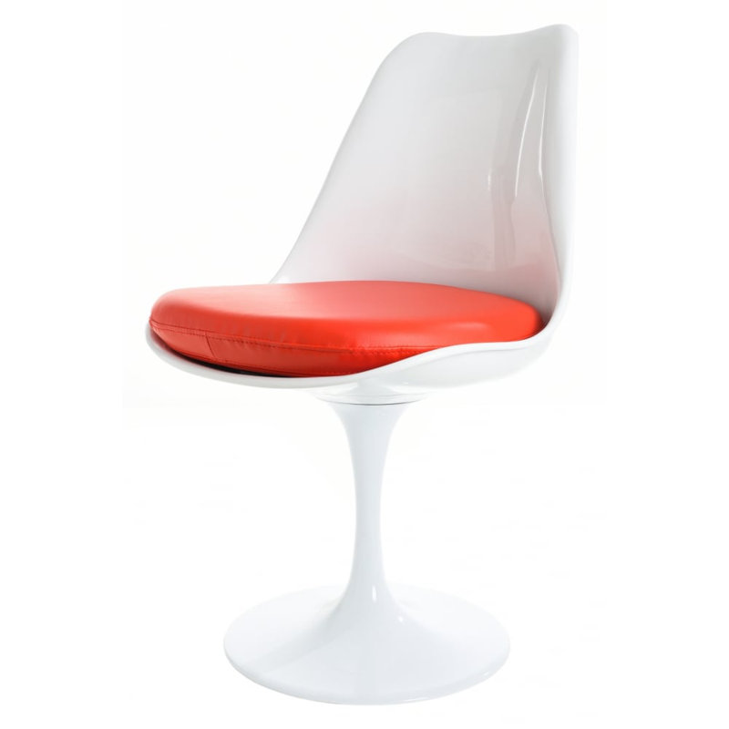 Pollard 119.38cm H Polyurethane Upholstered Side Chair, Red