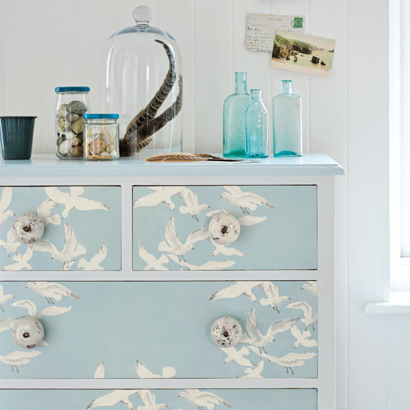 Seagulls Wallpaper, Blue