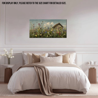 Art mural sur toile GUTTATY Spring, rustique campagne française, sérénité, campagne, impressions sur toile, grands tirages pour salon, chambre à coucher, œuvre d'art