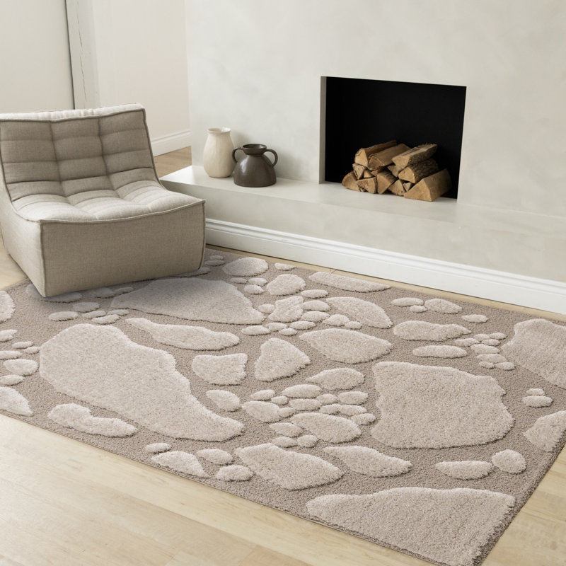 Tapis brun clair moelleux de luxe Luxury, Rectangle 7 pi 10 po x 11 pi 2 po