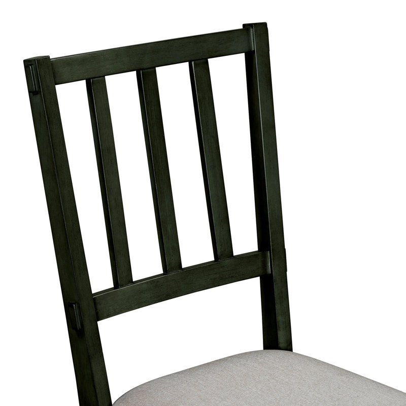 5-Piece Rustic Charm Round Dining Set With 3 Upholstered Chairs And Curved Bench, Grey/Beige