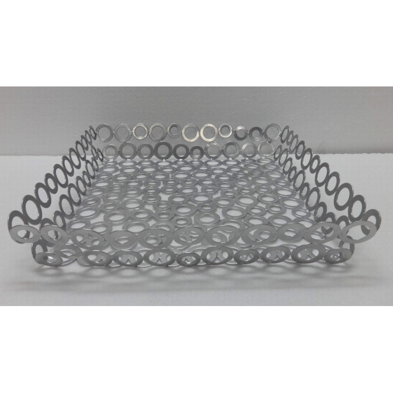 Panier Hickmon Rings, l 12po x P 12 po, Argent
