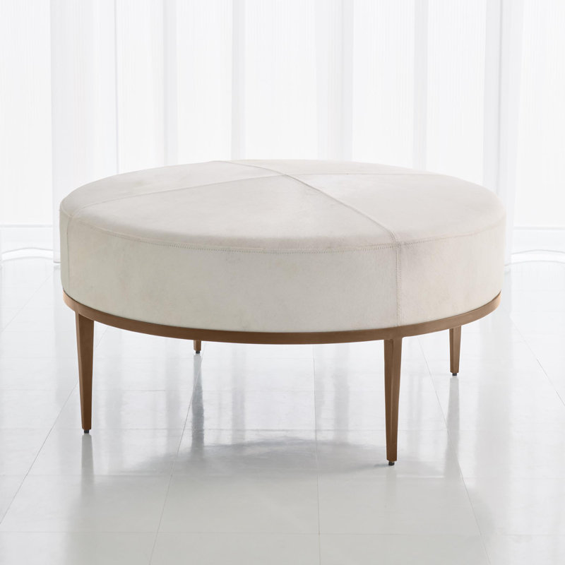 Urban Round Leather Ottoman