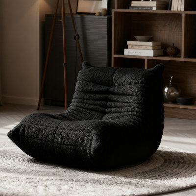 Giant Bean Bag Chair For Adults, Fireside Chair For Living Room With Memory Foam Filled, Accent Sofa Lounge Floor Sofa For Gaming Reading Relaxing Dor by Trule