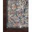 Tapis à motif floral bleu marine / orange Fiorillo-639821014
