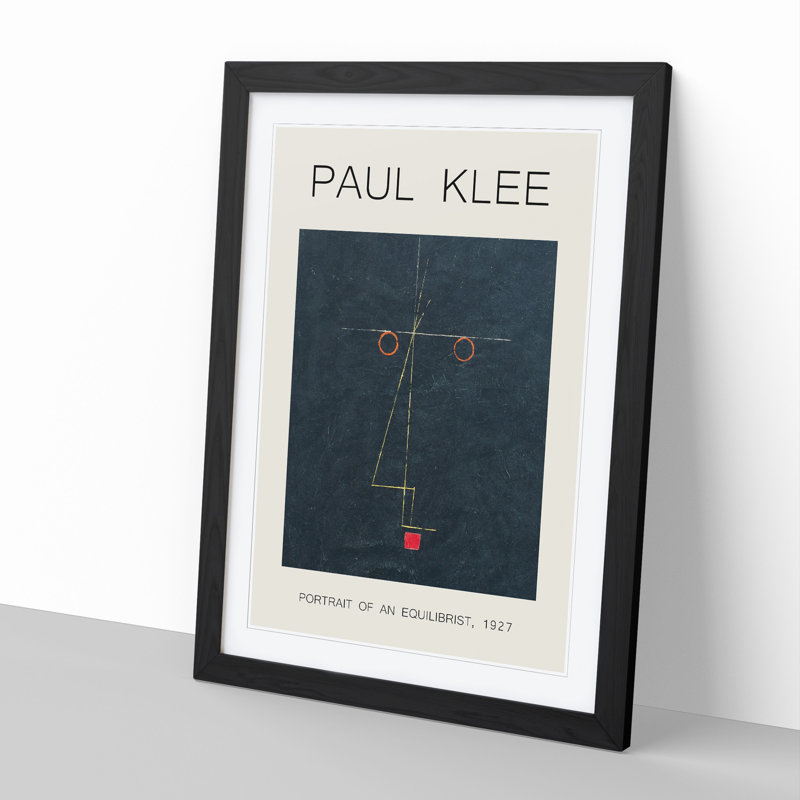 Portrait of an Artist Print by Paul Klee - Picture Frame Painting, Black Framed, 36cm H x 27cm W x 2cm D