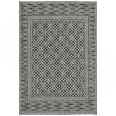 Tapis décoratif moderne, transitionnel, géométrique, du Sud-Ouest, texturé