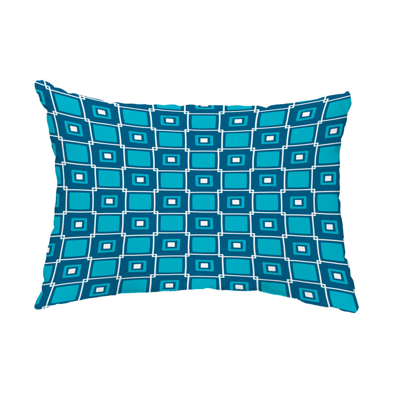  Housse et insert de coussin rectangulaire carré d'extérieur, bleu