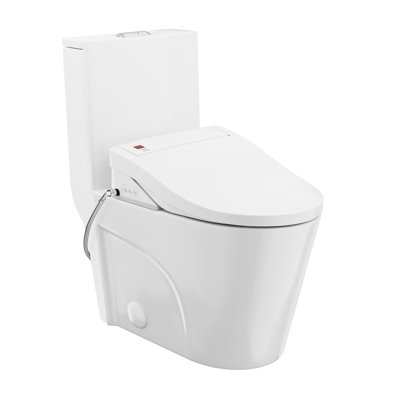 St. Tropez One-Piece Elongated Toilet Vortex Dual-Flush 1.1/1.6 Gpf With Smart Seat Bidet -  Swiss Madison, SM-1T0814GW