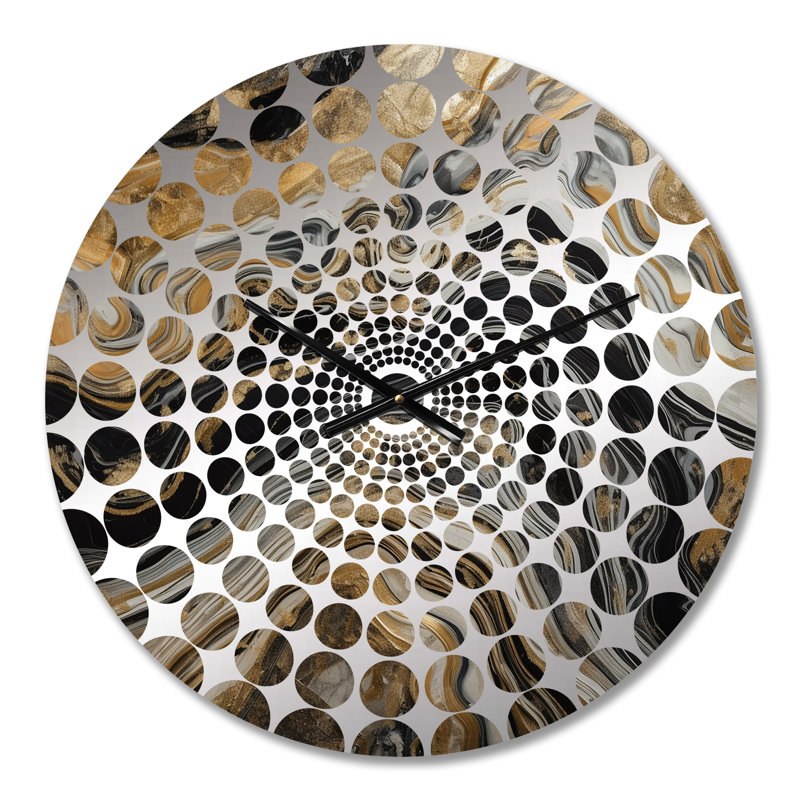 Libero - Horloge murale abstraite en marbre, Médium