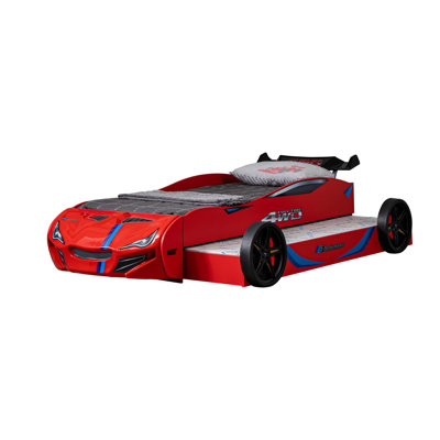 Ashar Race Car Platform Bed With Trundle
