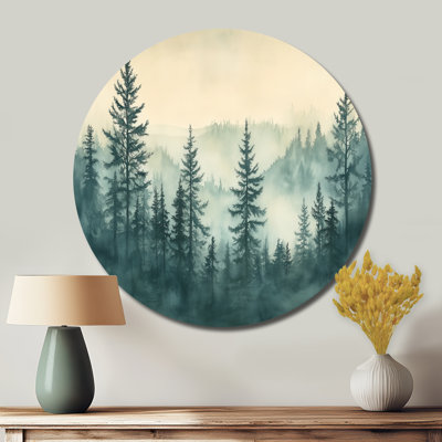 Soft Forest Horizon II - Green Woodland Wall Decor