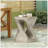 MGO Twist Shape Side Table, Wood-Like Texture, Grey Color-44545159