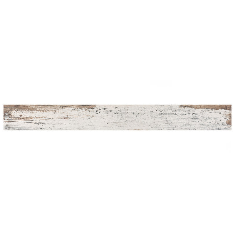 Carreau de mur et de plancher en porcelaine aspect bois 3 po x 24 po Retro, Blanc