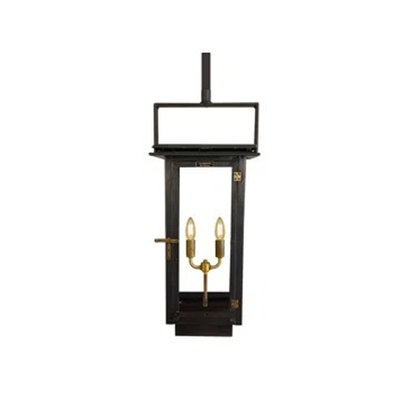 Brooklyn Flush Mount 25" Copper Electric Lantern | Flambeaux Lighting