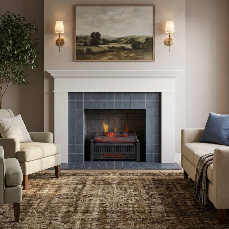 Duraflame 20-In Juniper Infrared Electric Fireplace Log Set with Crackling Sound