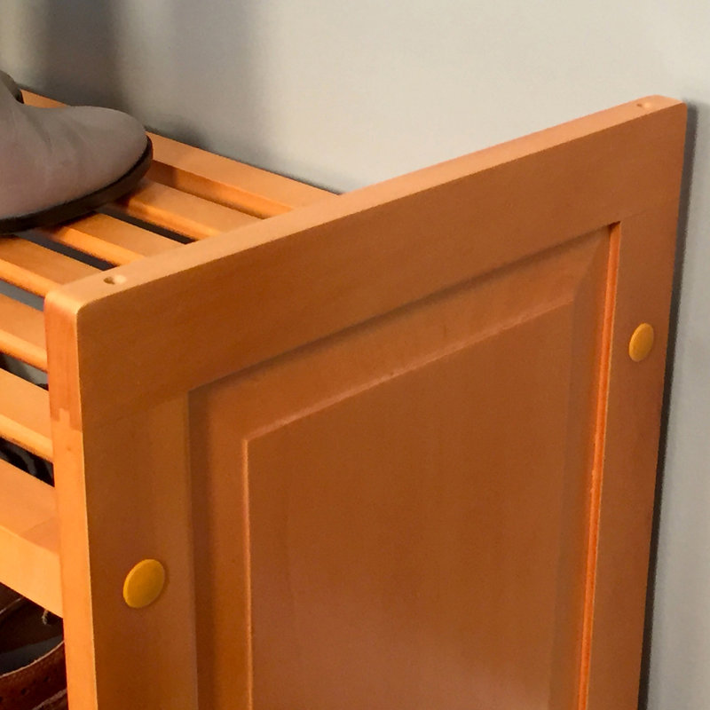 Solid Wood Shoe Storage Rack, Light Yellow