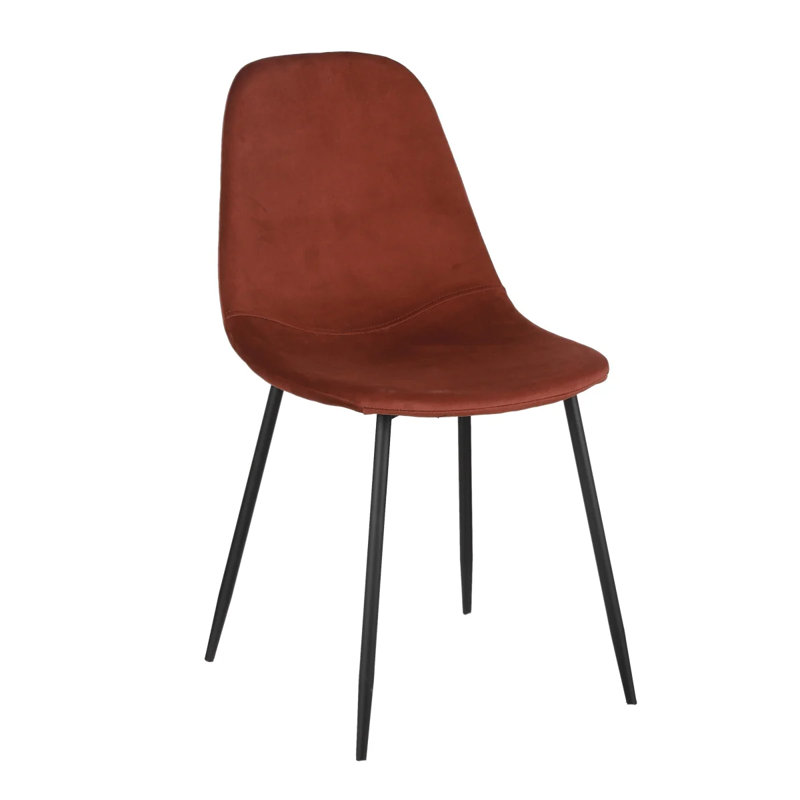 Fonda 42cm H Polyester Upholstered Side Chair, Red
