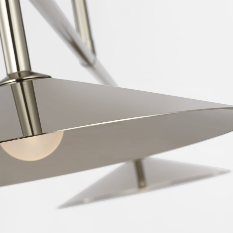Amber Lewis Ponce 62" Linear Pendant, Nickel, Polished Nickel