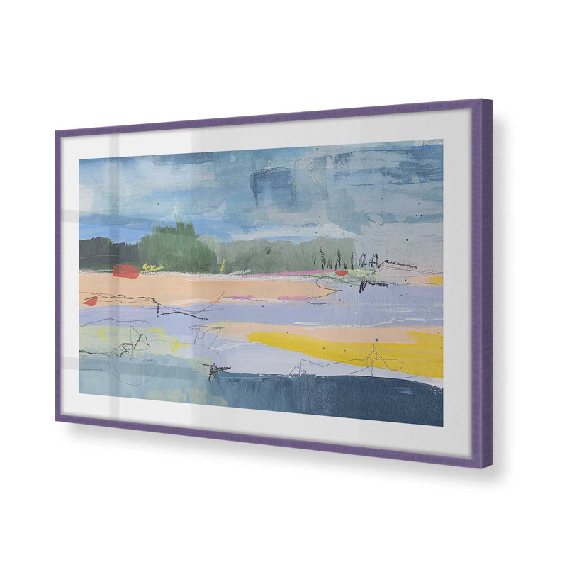 «Evening Radiance», impression sur papier par Jan Weiss, Iris mauve, H 9 po x l 11 po x P 1,375 po