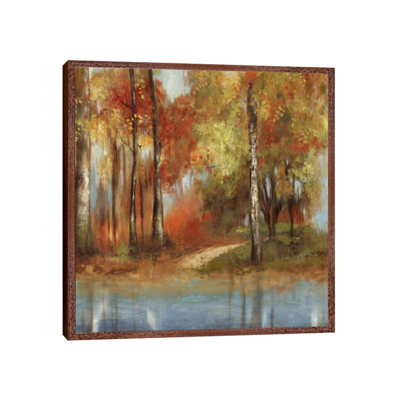 Indian Summer 1 Piece Painting on Canvas, 66.04 cm H x 66.04 cm W, Classic Brown Wood Framed Canvas