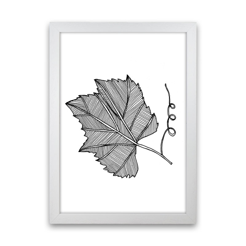 Vine Leaf by Carissa Tanton - Print, 88cm H x 64cm W x 3cm D, White Framed