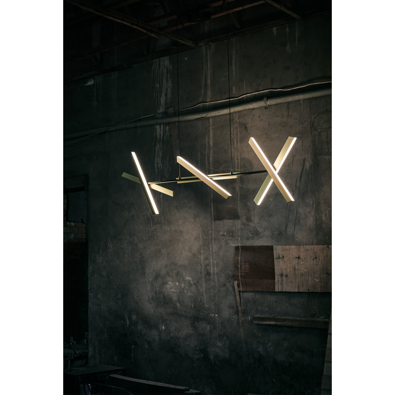 6 - Light Pendant, Champagne Gold