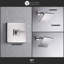 Garniture de douche de la collection Rift seulement: pomme de douche carrée de 7 po, ensemble de poignées et valve brute incluse - nickel brossé-36865904