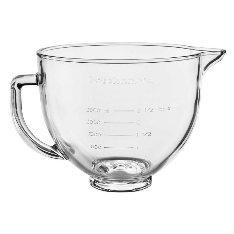KitchenAid® 5 Quart Tilt-Head Glass Bowl with Measurement Markings & Lid