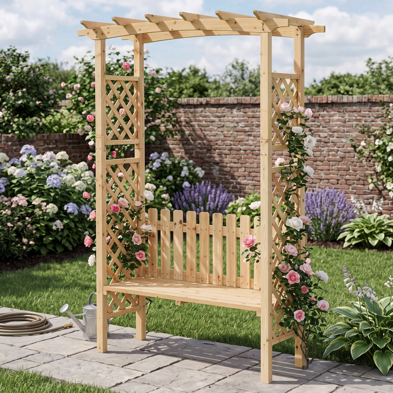 Banc de jardin en bois Sasser