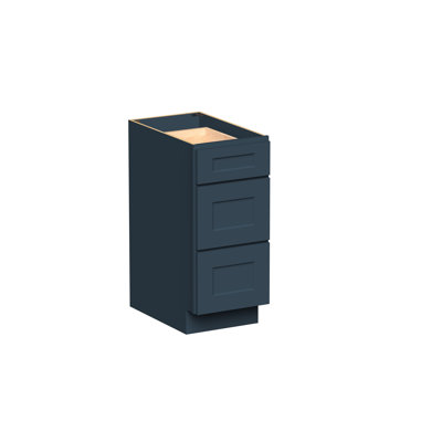 DL Cabinetry (Ready-To-Assemble) Shaker Style 3 Drawers Base Cabinet W15" x H34.5" x D24" - Cyber Grey