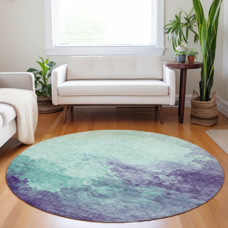 Tapis intérieur / extérieur bleu Julian , 3 pi x 5 pi