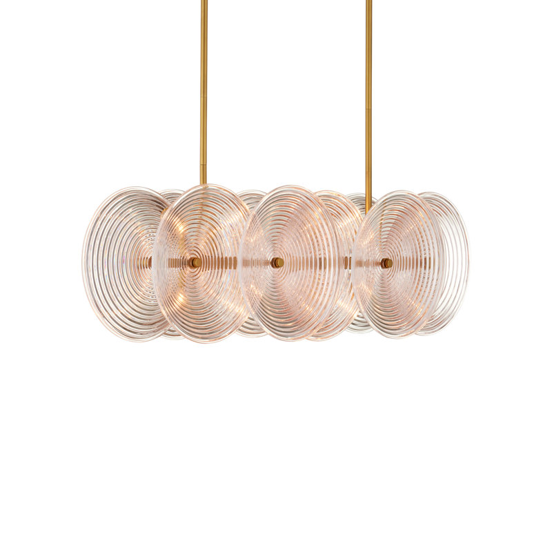Whirlwind 10 - Light Chandelier, Pale Pink