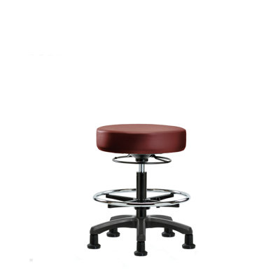 Adjustable Height Ergonomic Lab Stool with Footrest