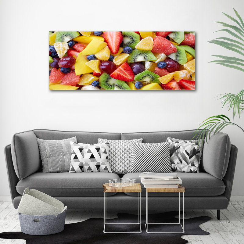Chopped Fruit - Print, Canvas, 50cm H x 125cm W x 2cm D