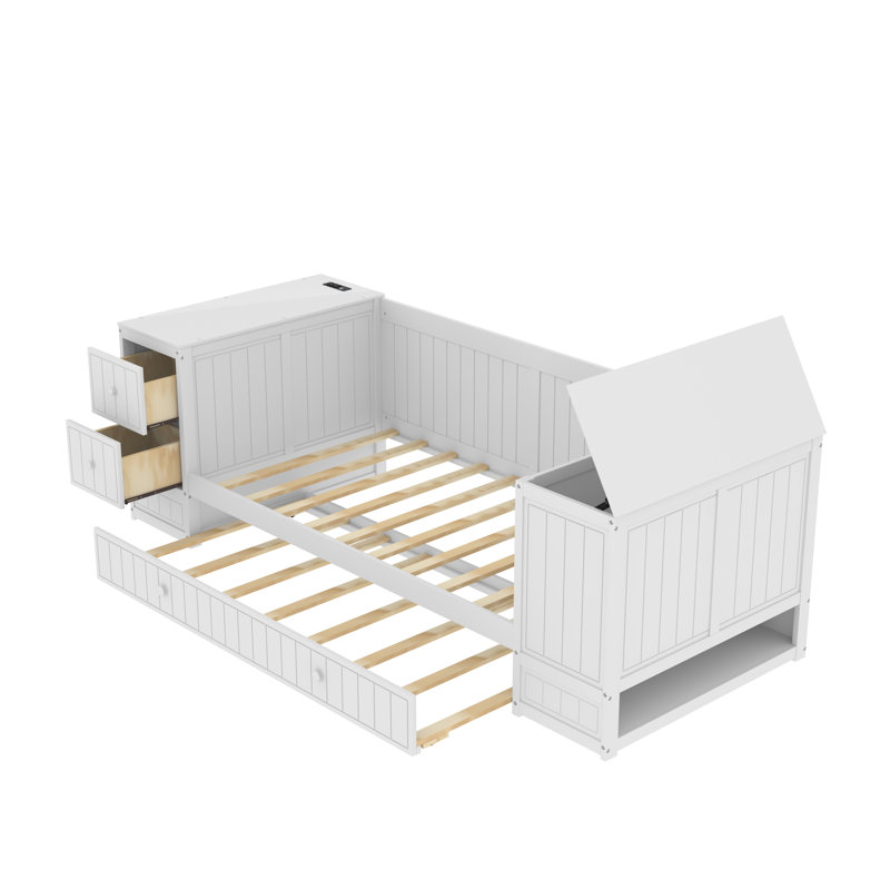 Lit plateforme Luthan, Blanc