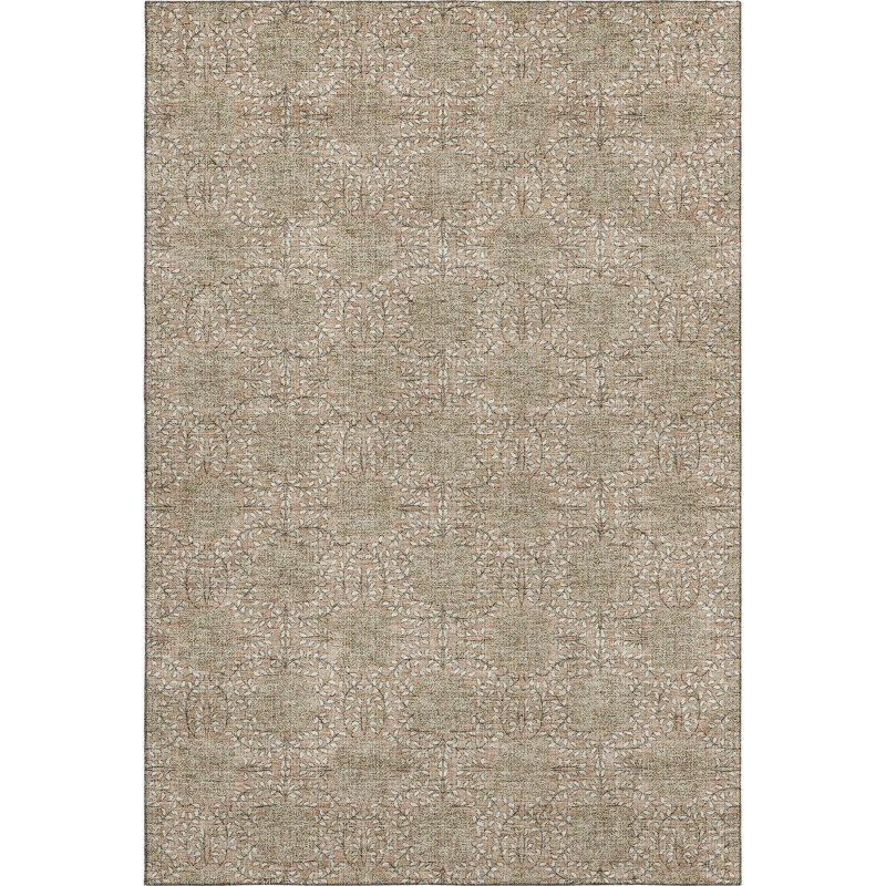 Premium Machine Washable Crestover AMF1856 Damask Rug, Rectangle 8' x 10'