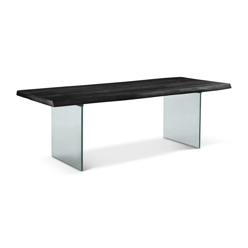 Brooks Solid Wood Dining Table, 29.75"H x 92"L x 40"W, Ebonized