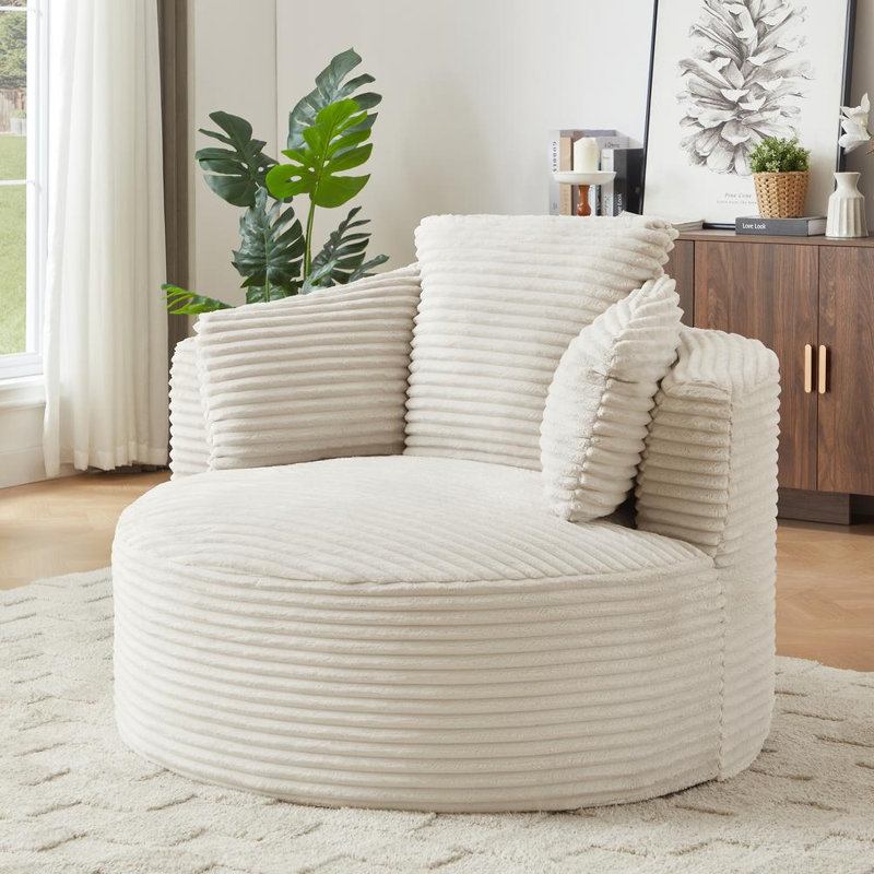 Chaise ronde moderne, Blanc