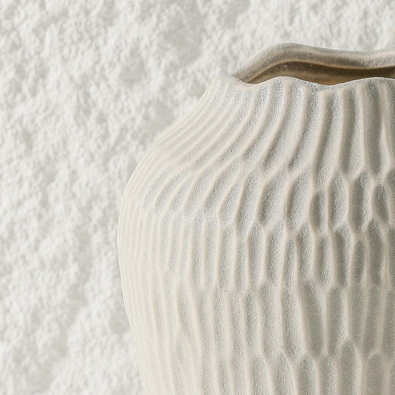 Ceramic Vase For Home Decor, Gray